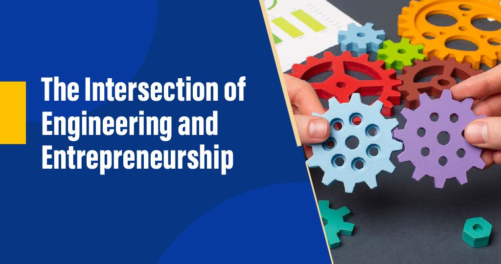 Illustration showing the merging of engineering precision and entrepreneurial creativity to drive innovation and transform industries.